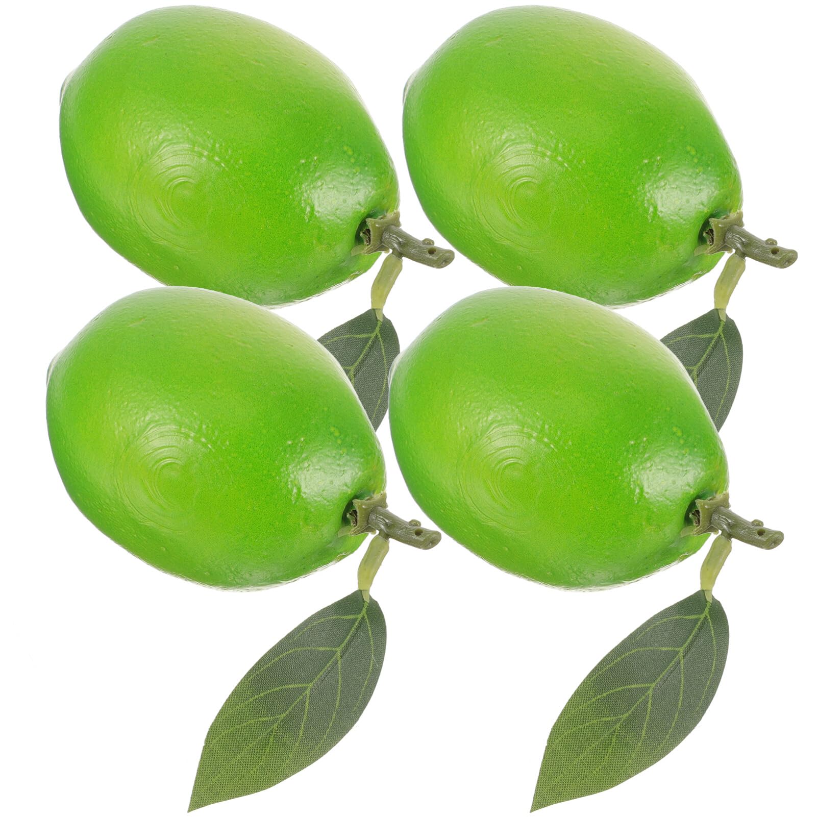 MAGICLULU 4pcs Artificial Green Lemons Realistic Foam Simulation Faux Lifelike Fruit Decorative Lemonade Decor for Crafts Home Kitchen Food Decorations Photography Props Education Toys