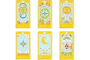 Elegant Enamel Tarot Card Charms Set