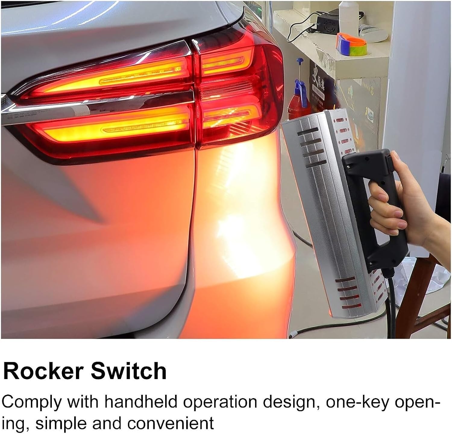 Handheld Infrared Paint Curing Lamp 1000W Shortwave Dryer for Car Body Repair - Efficient Paint Baking and Drying Tool