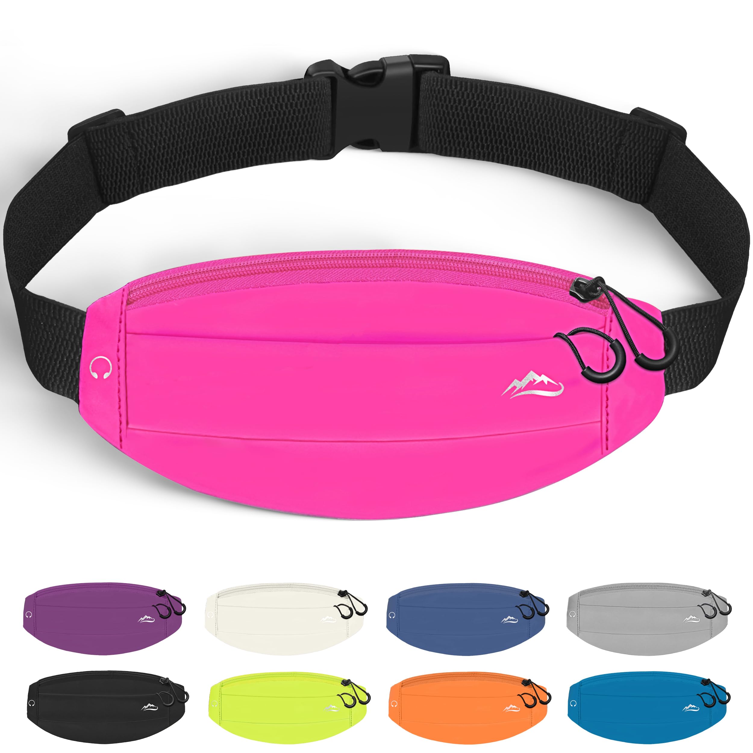 UPTARD Running Fanny Pack Whole Bag Reflective, Running belt for Women &Men,Sweatproof Phone Holder Workout, Running Waist Pack(rose)