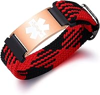 Vista 54 de Pulseras deportivas personalizadas de alerta médica para mujeres y hombres – Pulseras de identificación médica personalizadas con grabado gratuito
