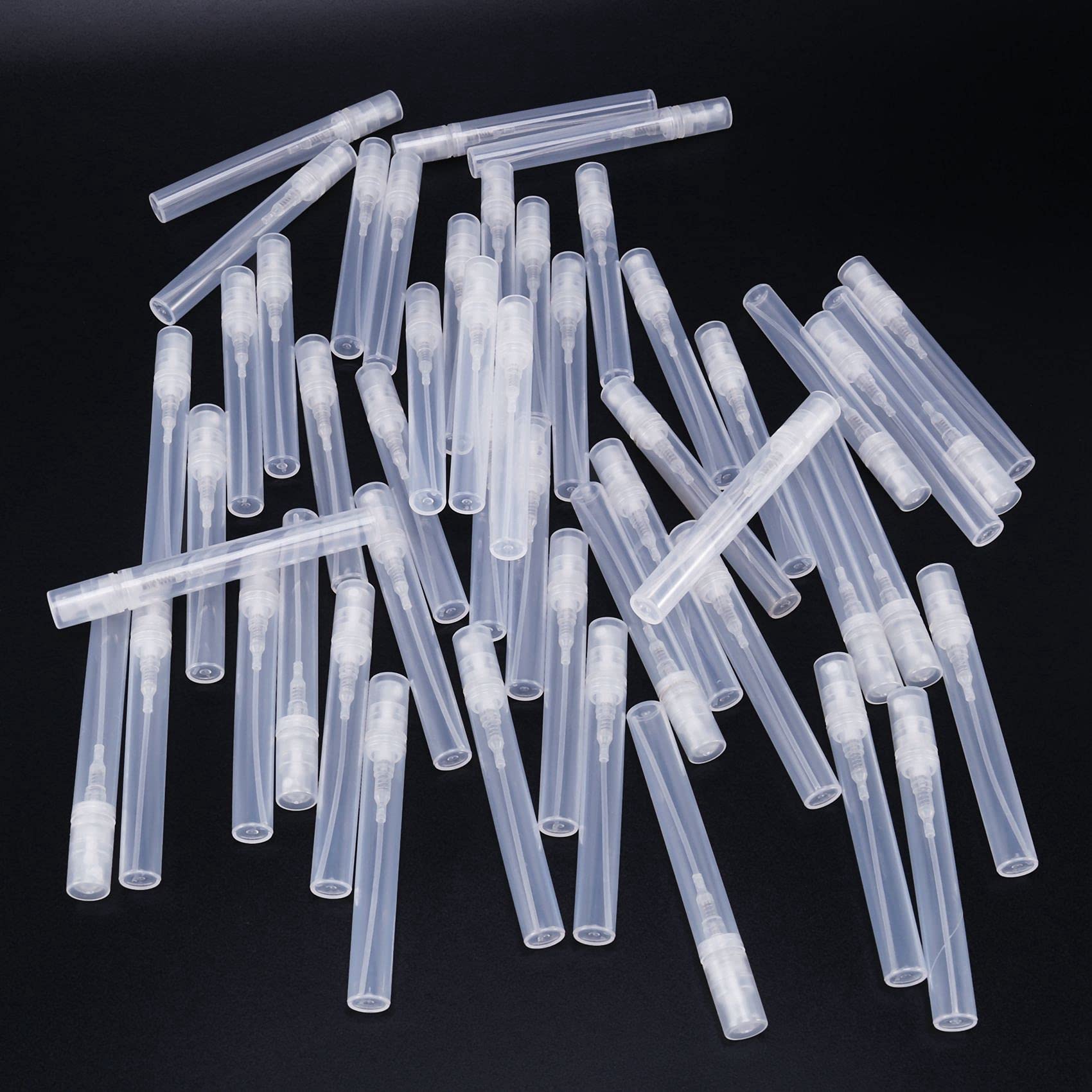 300 Stück/Set 5 ml leere transparente Kunststoff-Sprühflasche für Make-up, Parfüm, Zerstäuber, nachfüllbar