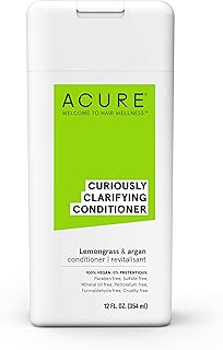 ACURE Curiously Clarifying Conditioner - Lemongrass & Argan | 100% Vegan | Performance Driven Hair Care | Gently Cleanses, Removes Buildup, Boost Shine & Replenishes Moisture | 12 Fl Oz - coolthings.us