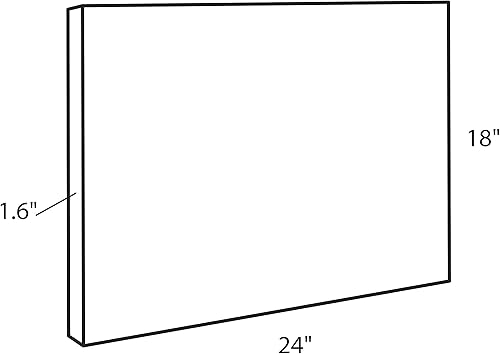 Miniatura 8 de Kate and Laurel Blake Month Pizarra de borrado en seco de vidrio impreso enmarcado por The Creative Bunch Studio, 18 x 24 pulgadas, natural,