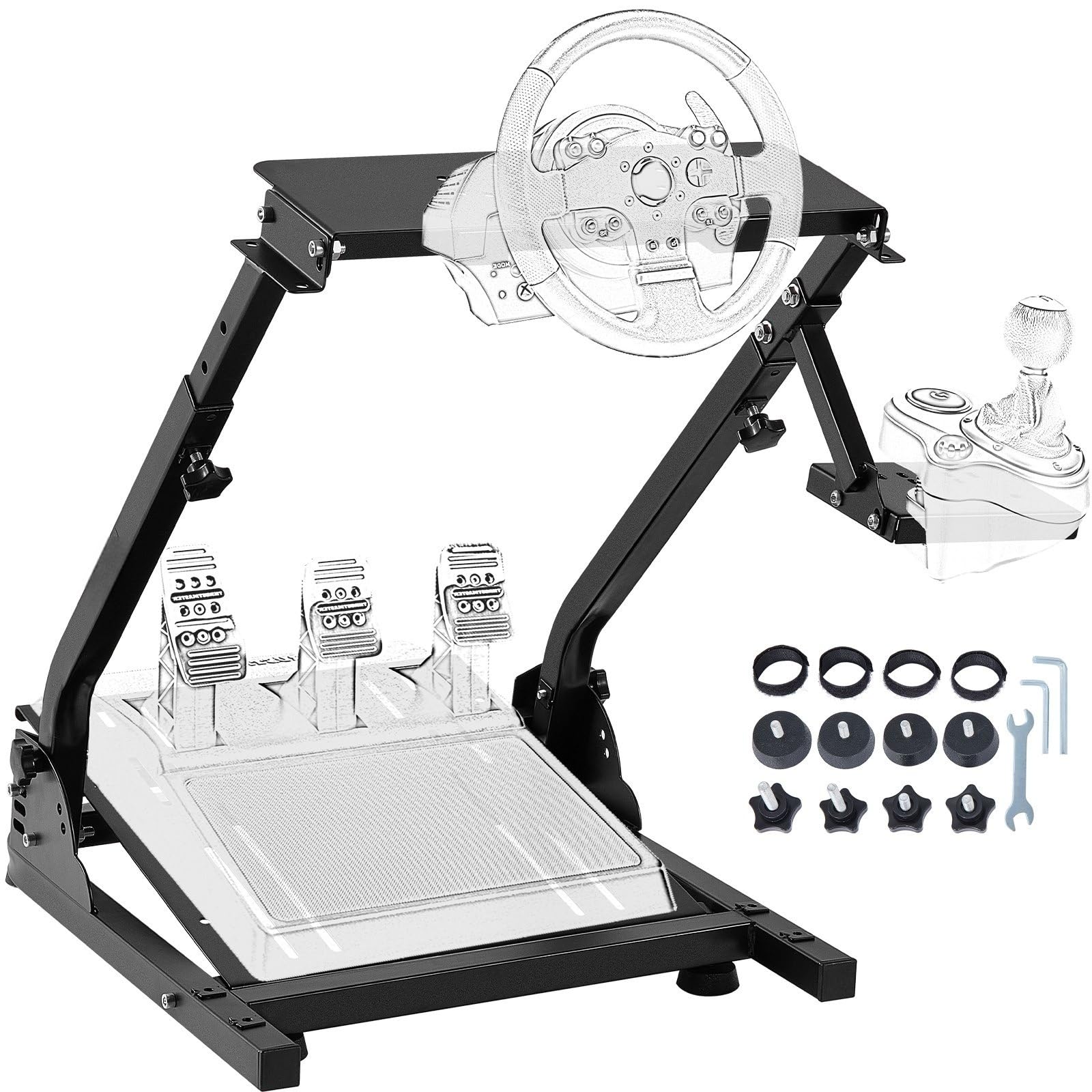 ZHIMAI Suport De Volant De Cockpit De Simulateur De Course Pour G25, G27, G29, G920 Racing Simulator Cockpit Video Game Accessories, Shifter Wheel Pedals Not Included
