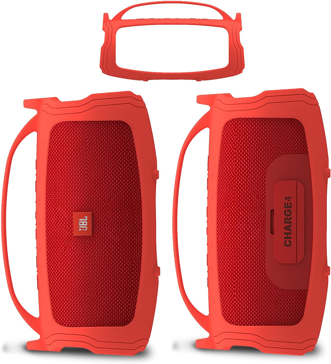 Silicone Cover Case Compatible with JBL Charge 4/5 Portable Bluetooth Speaker, Soft Skin Sleeve for JBL Charge 4/5 Bluetooth Speaker Accessories (Red Case, NOT for Wi-Fi Version) - Image 5