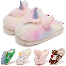 Guyarns House Shoes for Kids,Unisex Toddler Slippers Girls Boys Christmas Slippers Plush Warm Bedroom Big Kids Indoor Shoes