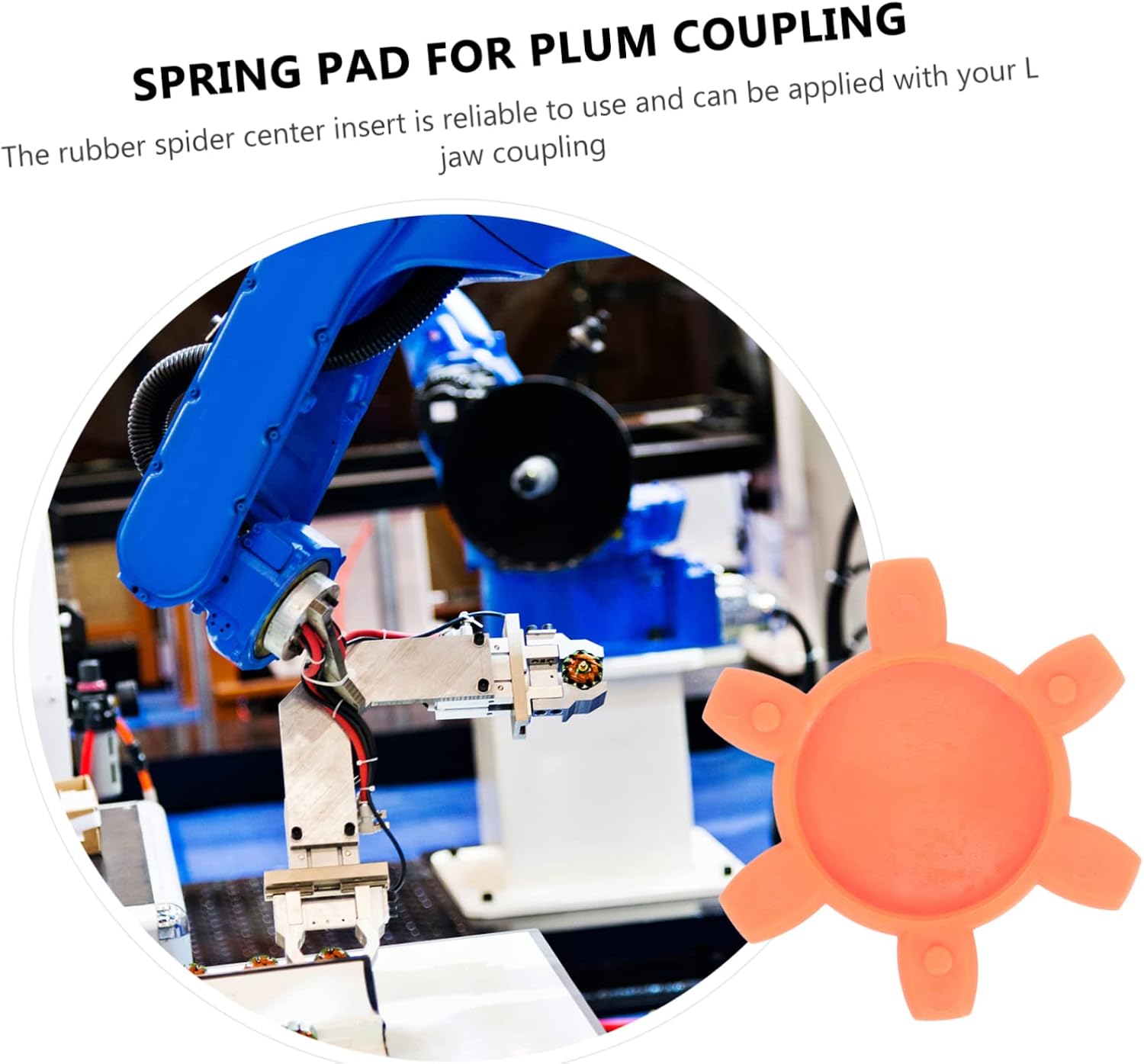 Long-lasting Rubber Spider Insert for Jaw Coupling Flexible Machine Fittings Plum Blossom Design