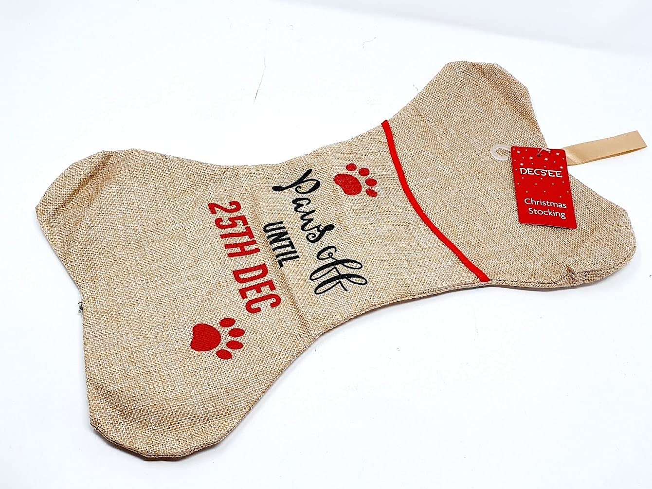 Decsee Pet Christmas Stocking - Dogs (Bone shaped) Paws Off until 25th Dec! - Image 2