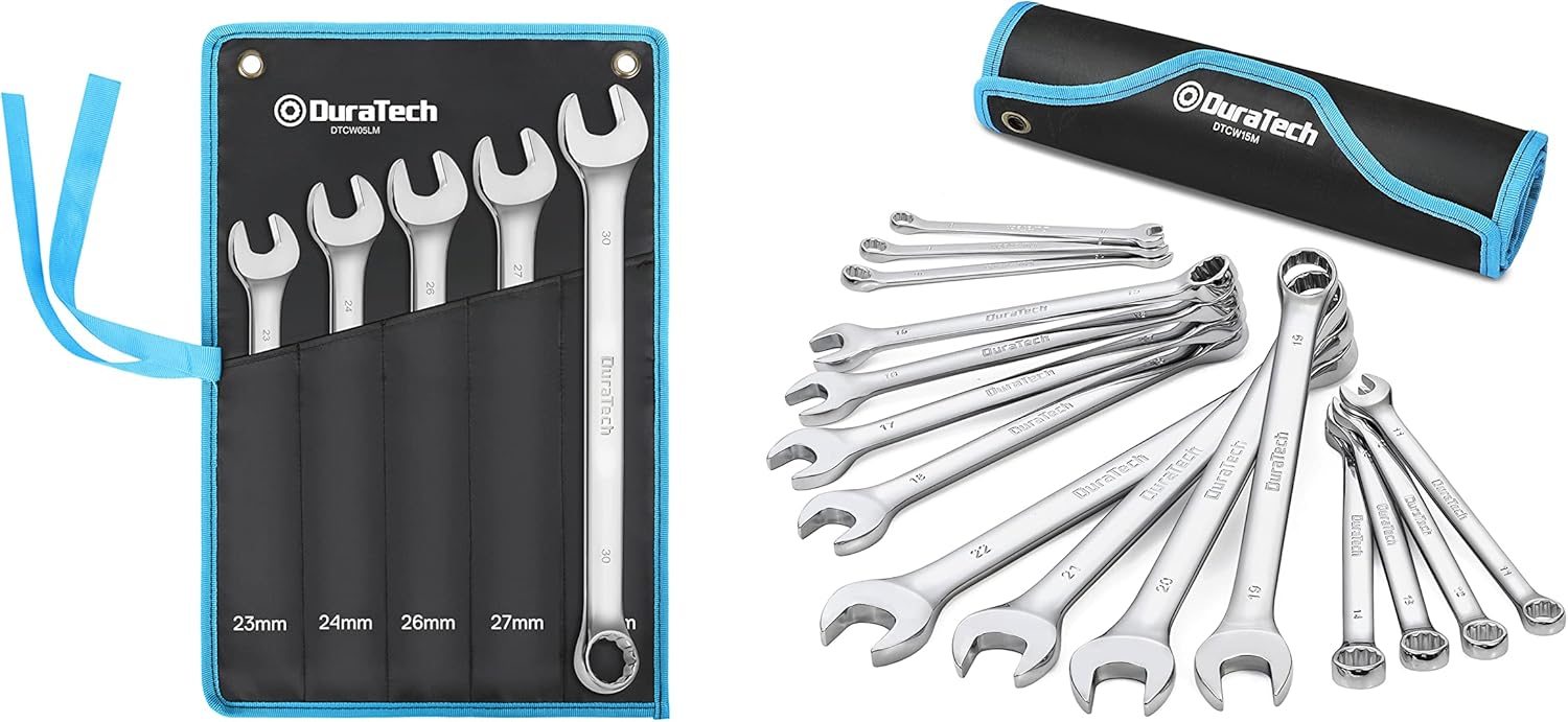 DURATECH 20Piece Combination Wrench Set, Including 5Piece Long Pattern Combination Wrenches