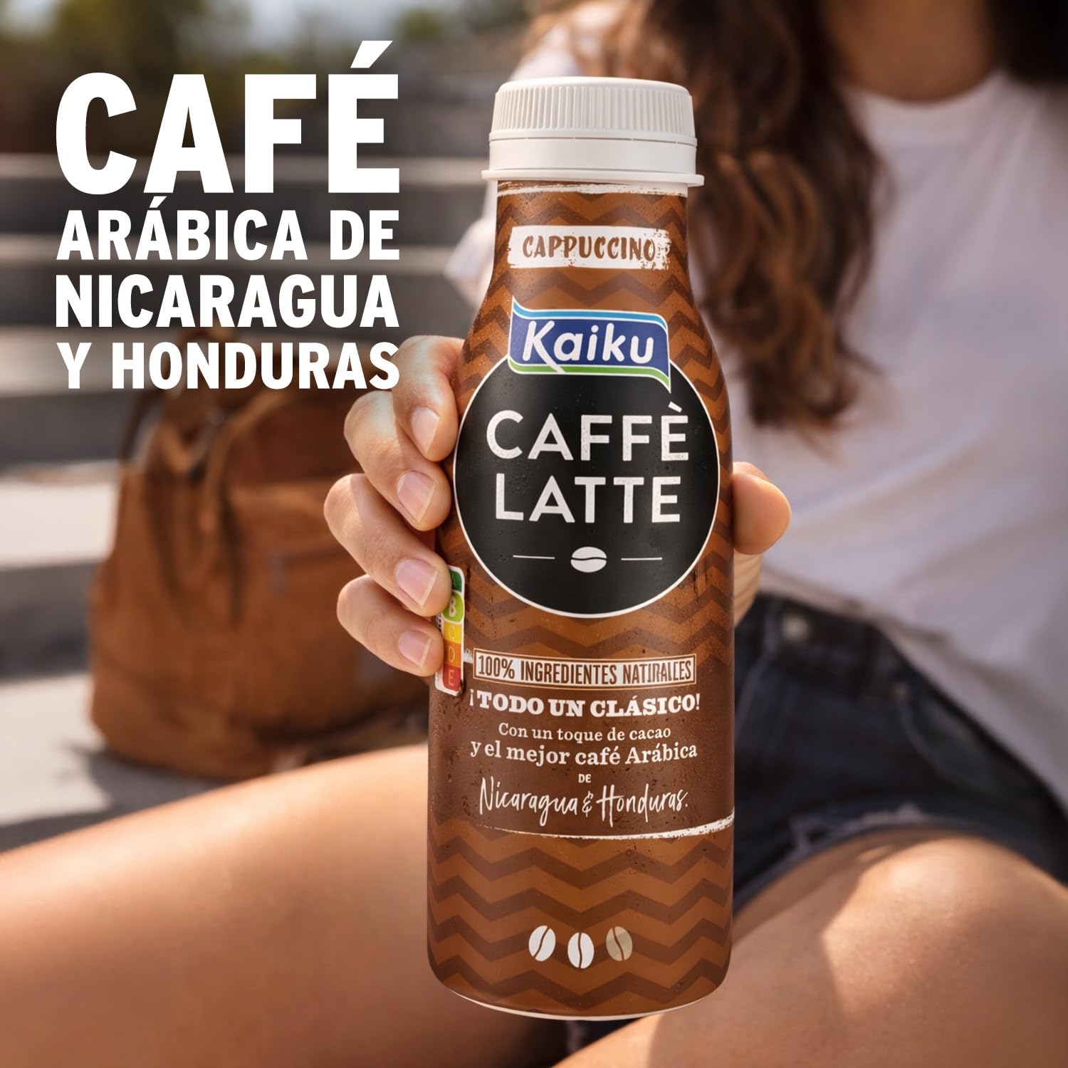 KAIKU CAFFÈ LATTE Cappuccino Pack 6 x 200 ml Café Frío con Leche y Cacao Listo para Tomar
