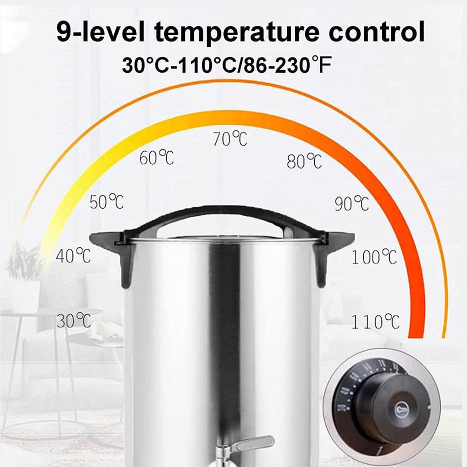 Topiarka do wosku o mocy 1800 W, zestawy do produkcji świec, 8L, 10L, 12L, 15L, elektryczny podgrzewacz do parafiny ze stali nierdzewnej, do produkcji świec (12L)