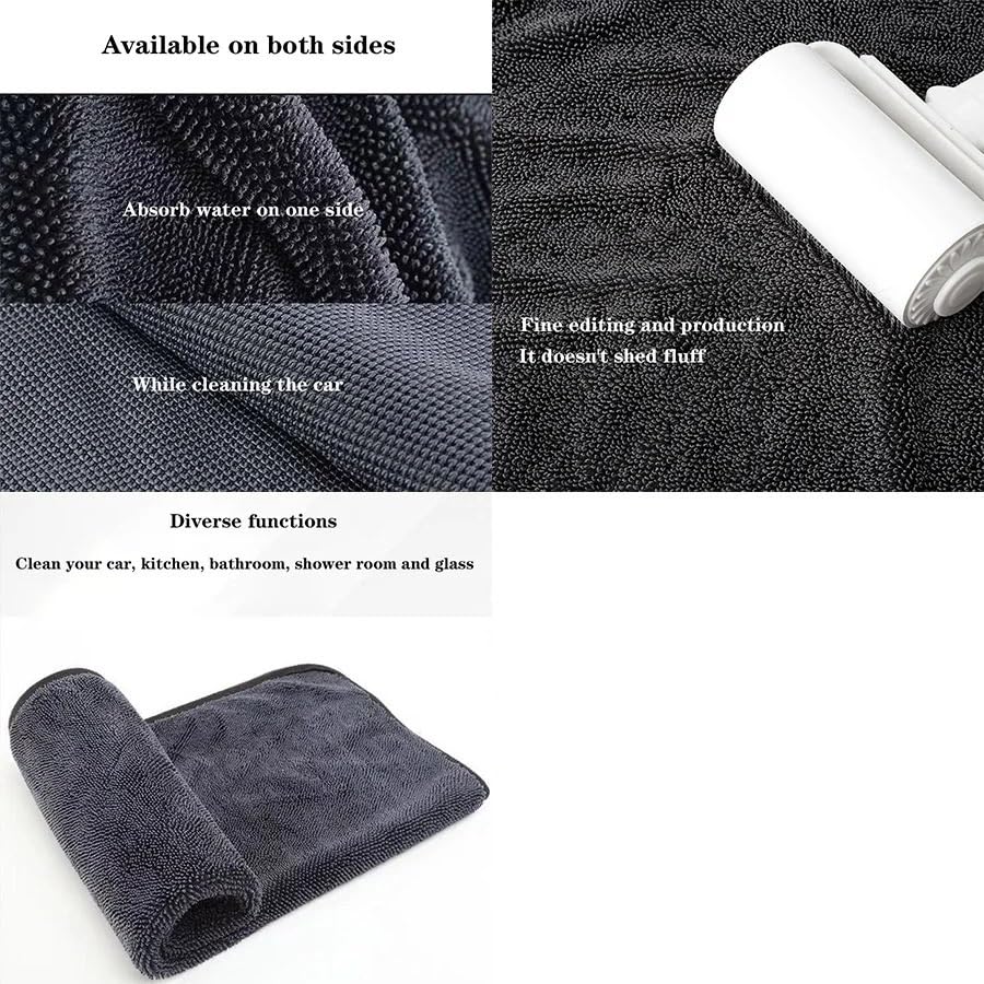 1/2/3 Serviette de nettoyage en microfibre for vitres de voiture(2Pcs60-90)