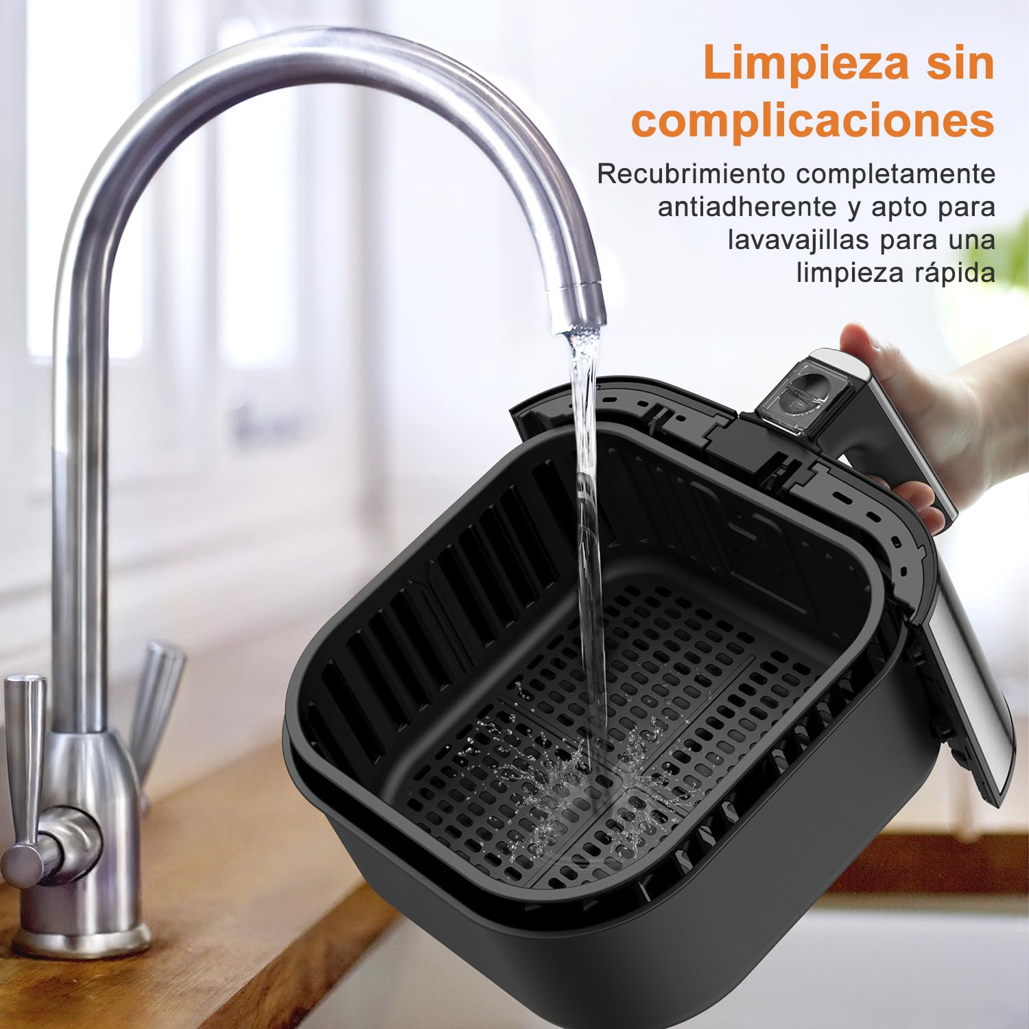 Cesta de Repuesto para Freidora de Aire Innsky de 5,5 l para Air Fryer Innsky, Cesta para Freír Antiadherente, Apta para Lavavajillas, IS-EE004,Solo compatible con la freidora de aire Innsky