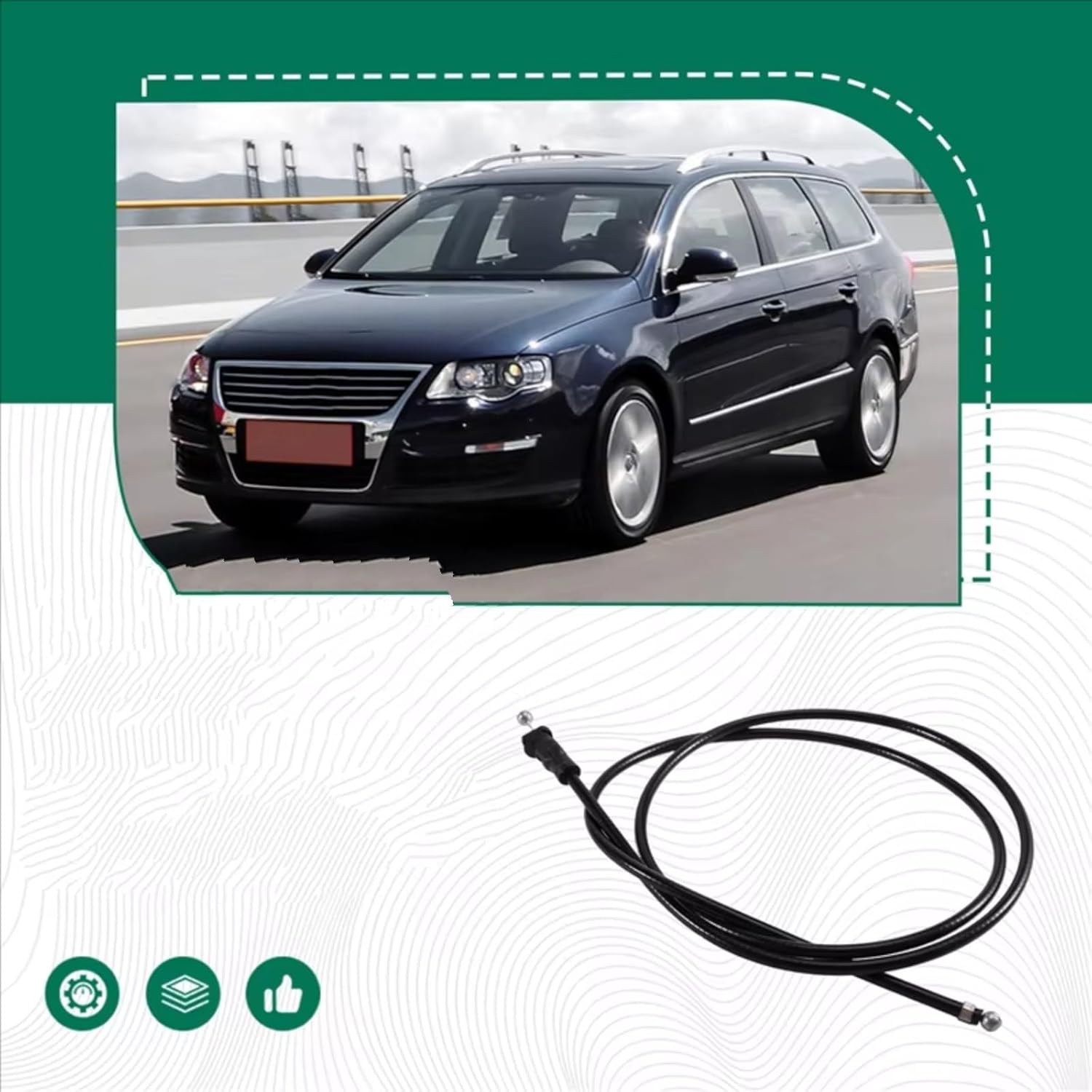 Bonnet Release Handle for VW for Passat B5 2000 2001 2002 2003 2004 2005 Replacement Car Engine Hood Release Cable Latch OEM:3B1823531D