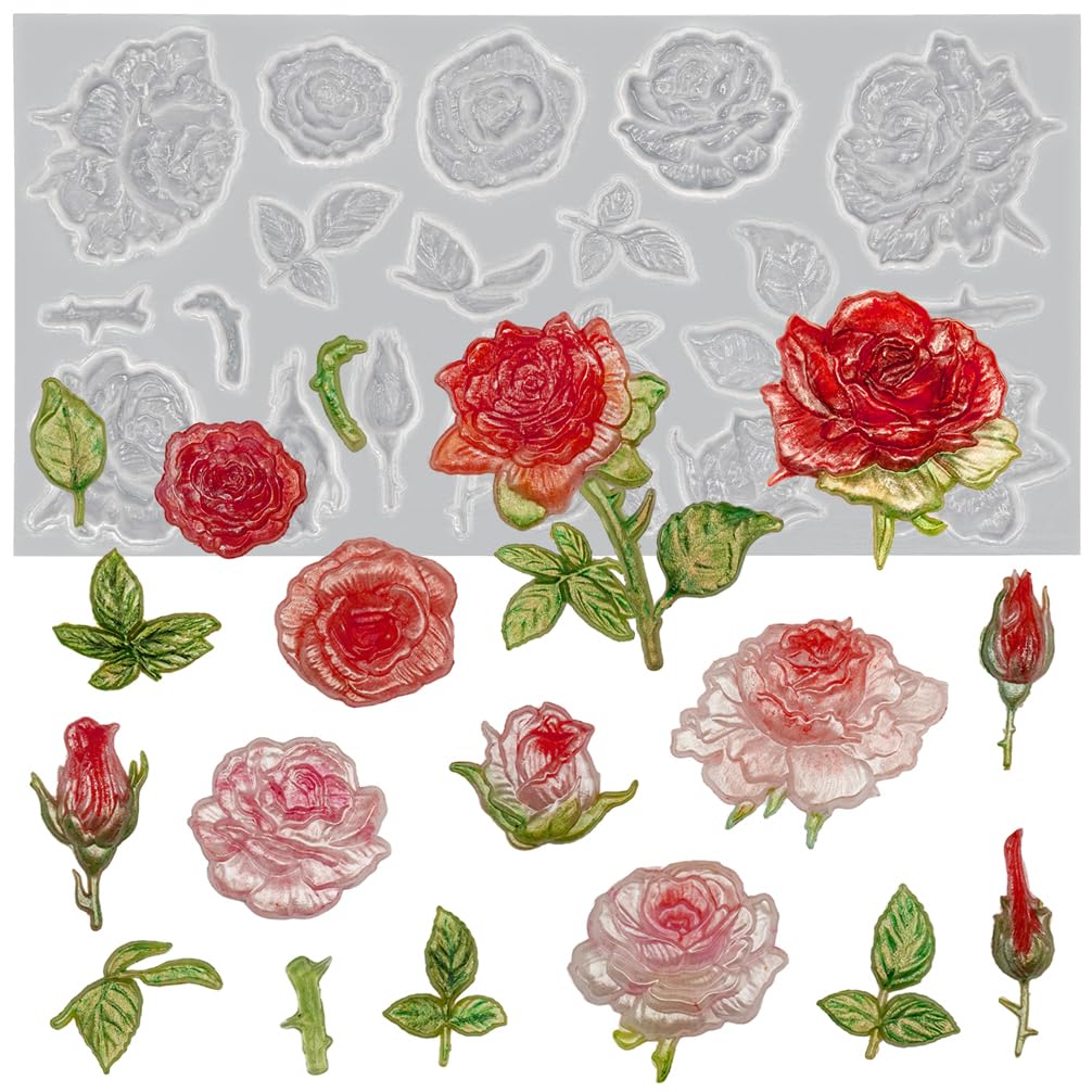 FUNSHOWCASE Rose Mold 21-Cavity