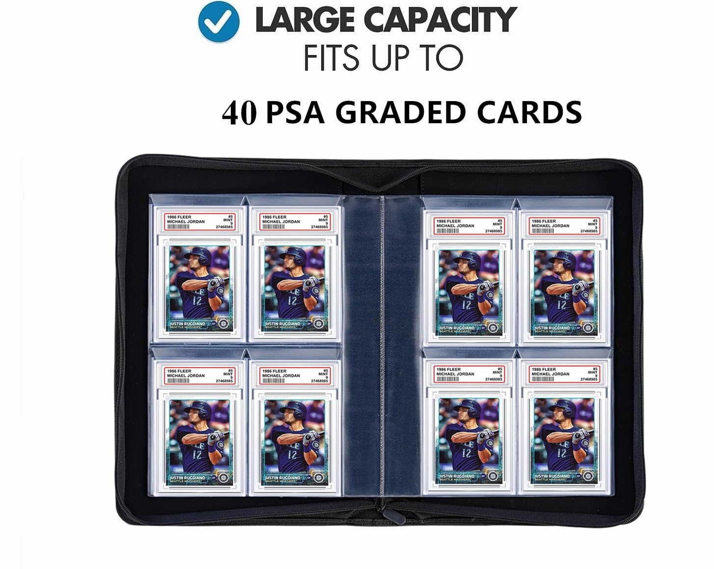 binder for psa graded cards Amazon.com: 40 Pockets Graded Card Binder, Toploading PSA Slab Holder  Album, PU Leather Graded Card Storage Binder, Premium 4 Pocket PSA Card  Binder Album with Sleeves (White) : Toys & Games