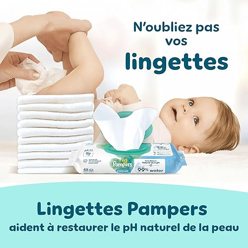 Pampers Couches Premium Protection Taille 3 (6-10 kg), 204 Couches Bébé, Pack 1 Mois, Notre N°1 Pour La Protection Des Peaux Sensibles - 8