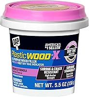 DAP Plastic Wood-X DryDex Wood Filler, Natural 5.5oz - Stainable, Sandable, Paintable for Flawless Wood Repairs
