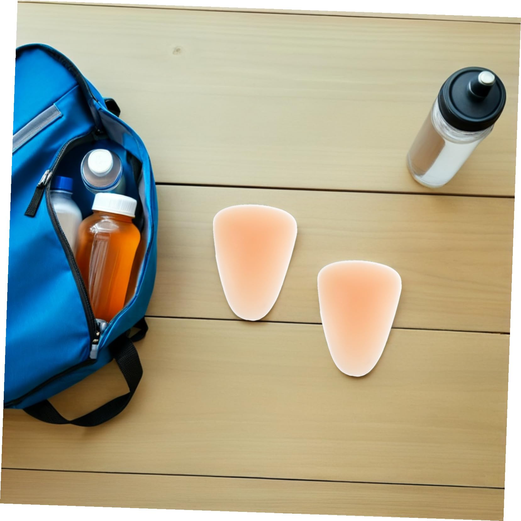 Alipis Ginocchiere in Silicone Adesive per Protezione Ginocchio, Alta Elasticità e Protezione da Cadute, 4 Pezzi Beige, per Pattinaggio e Sci