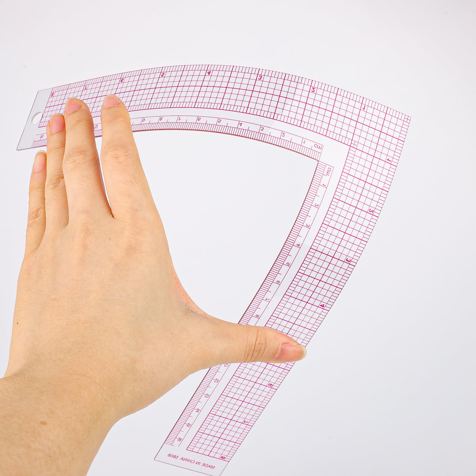 Lasuroa Règle Équerre En L Pour Couture, 90 Degrés Transparente Plastique Tailleur Outils Mesure Couture Règle Angle Droit Pour Tissu Modélisme Et Matelassage Bricolage Usage Professionnel