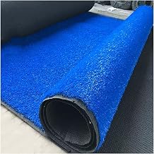 Garden Lawn Mat, Replacement Artificial Grass Turf, Doormat Synthetic Astroturf Rug, 0.78in Height Natural Fake Grass Mat, with Drainage Holes Color Blue, Size 23.6 x 35in