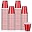 Roshtia 100 Pack 2 oz Christmas Plastic Shot Cups, Mini Disposable Shot Glasses 2 oz Party Cups for Wedding Christmas Winter Party, Beer Taste Serving, Snacks(Red)