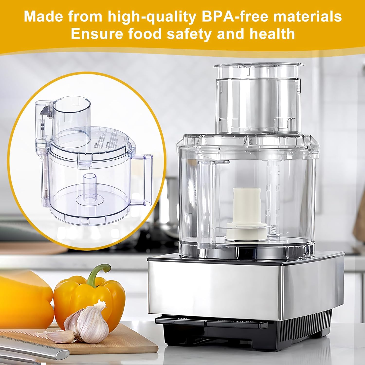 DLC-005AGTXT1 Food Processor Work Bowl Kit, DLC-005AGTX Food Work Bowl & Food Work Bowl Cover DFP-14NWBCT1 Fits for Cuisinart All DFP-14 Models