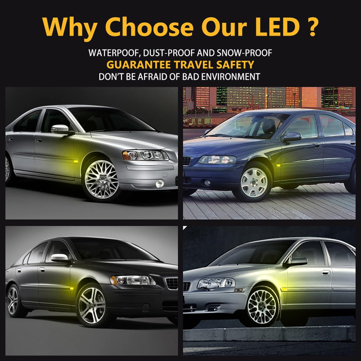 Wzmacniacz ?wiate? obrysowych LED samochodu Dynamiczny kierunkowskaz kompatybilny z Nissanem Tiida C11 Uwaga E11 NE11 Micra K12 NP300 Navara D40 Qashqai J10, przezroczysty obiektyw