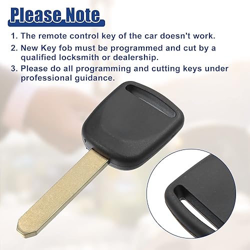 Miniatura 6 de ACROPIX Llave de encendido con chip de transponder sin cortar de repuesto para Honda Civic CR-V 2002-2006 para Honda Odyssey Pilot 2003-2004 HO01PT