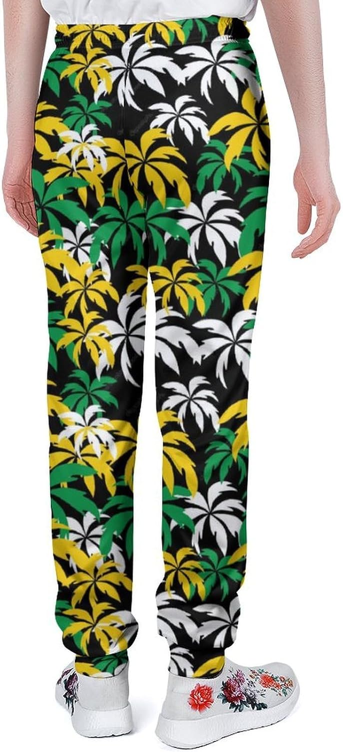 Palm Trees in Jamaica Men's Sweatpants Novelty Jogging Pants Sports Running Bottoms Trousers Women