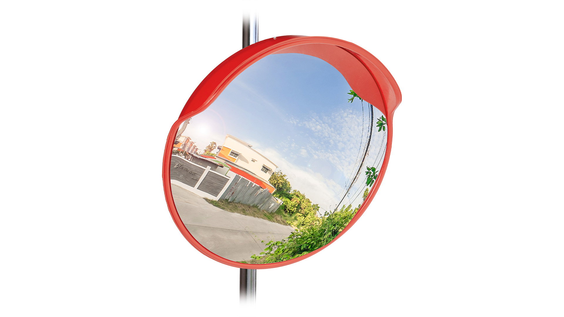 REPLOOD Specchio Stradale Convesso 60 Cm – Infrangibile Per Strade Private, Montagne E Curve Cecate, Con Supporto