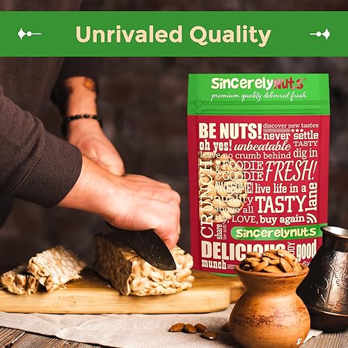 Miniatura 6 de Sincerely Nuts Almendras enteras tostadas sin sal sin cáscara - Bolsa de 1 libra - Increíblemente sabrosas - Selladas para frescura - Nutrientes