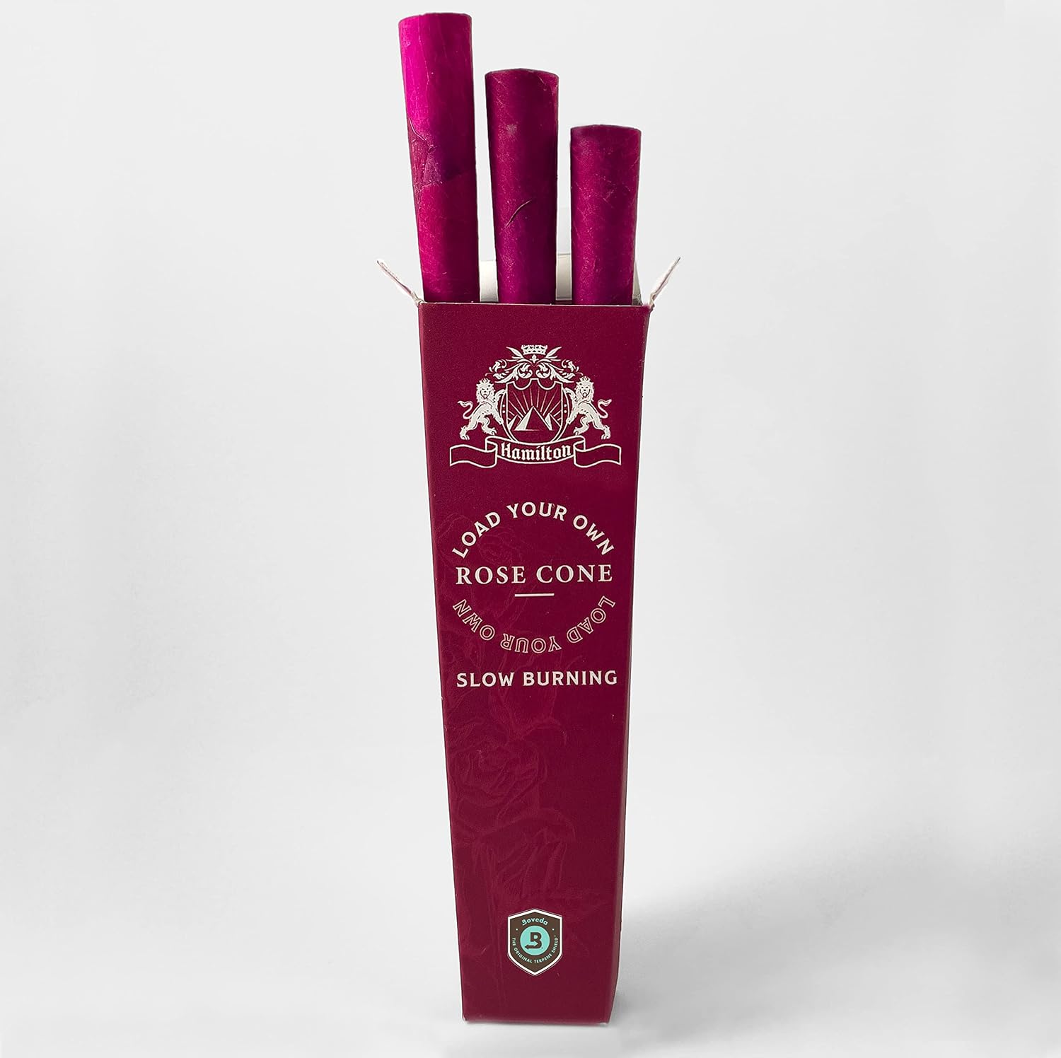 3 King Size Red Rose Petal Preroll Cones l 2-Way Boveda Fresh Humidifier l Natural Hand Rolled Cones l Unbleached Cones W Filter l Organic Flavored Cones