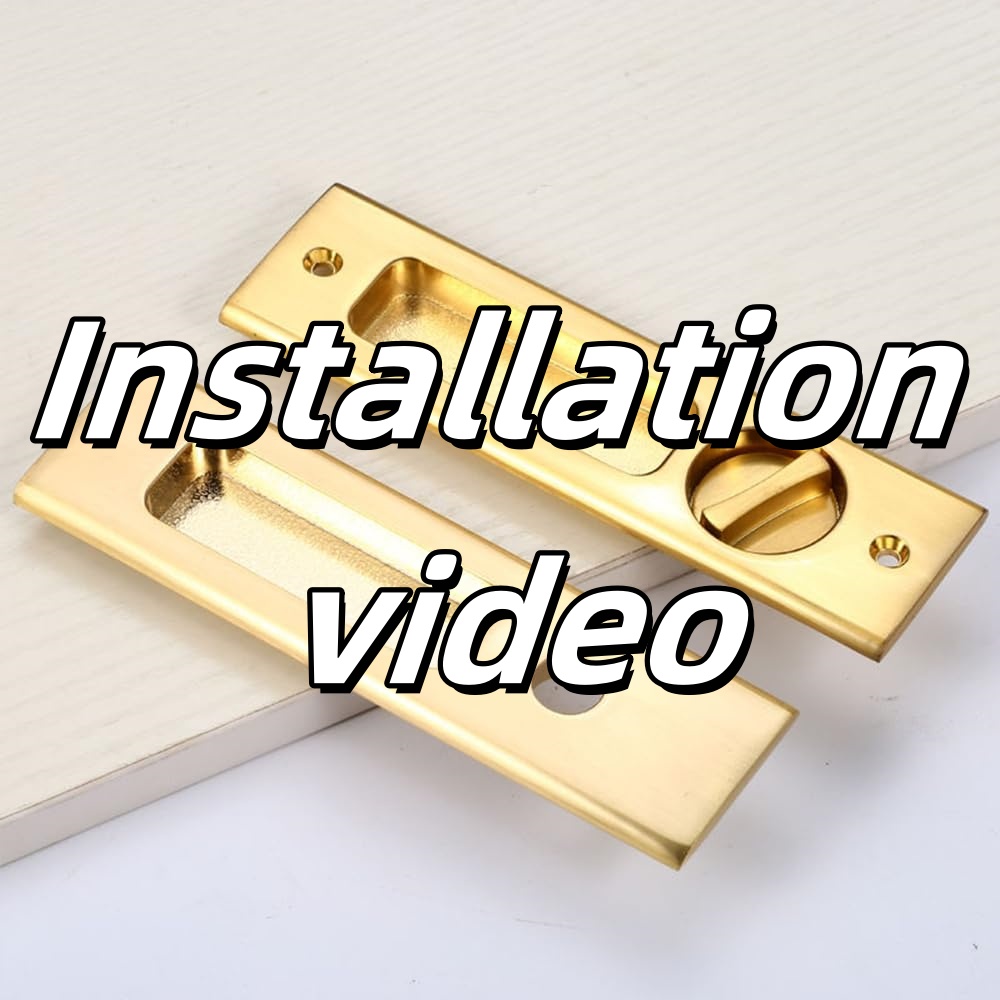 Hoconnie 6.3” Privacy Pocket Door Lock Hardware with Key, Recessed