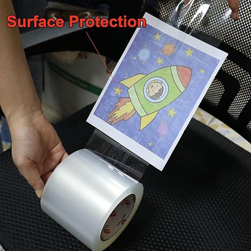 Miniatura 6 de BOMEI PACK Cinta de embalaje transparente de 4 pulgadas de ancho, 4 pulgadas x 110 yardas (330 pies), cinta de embalaje de grado industrial