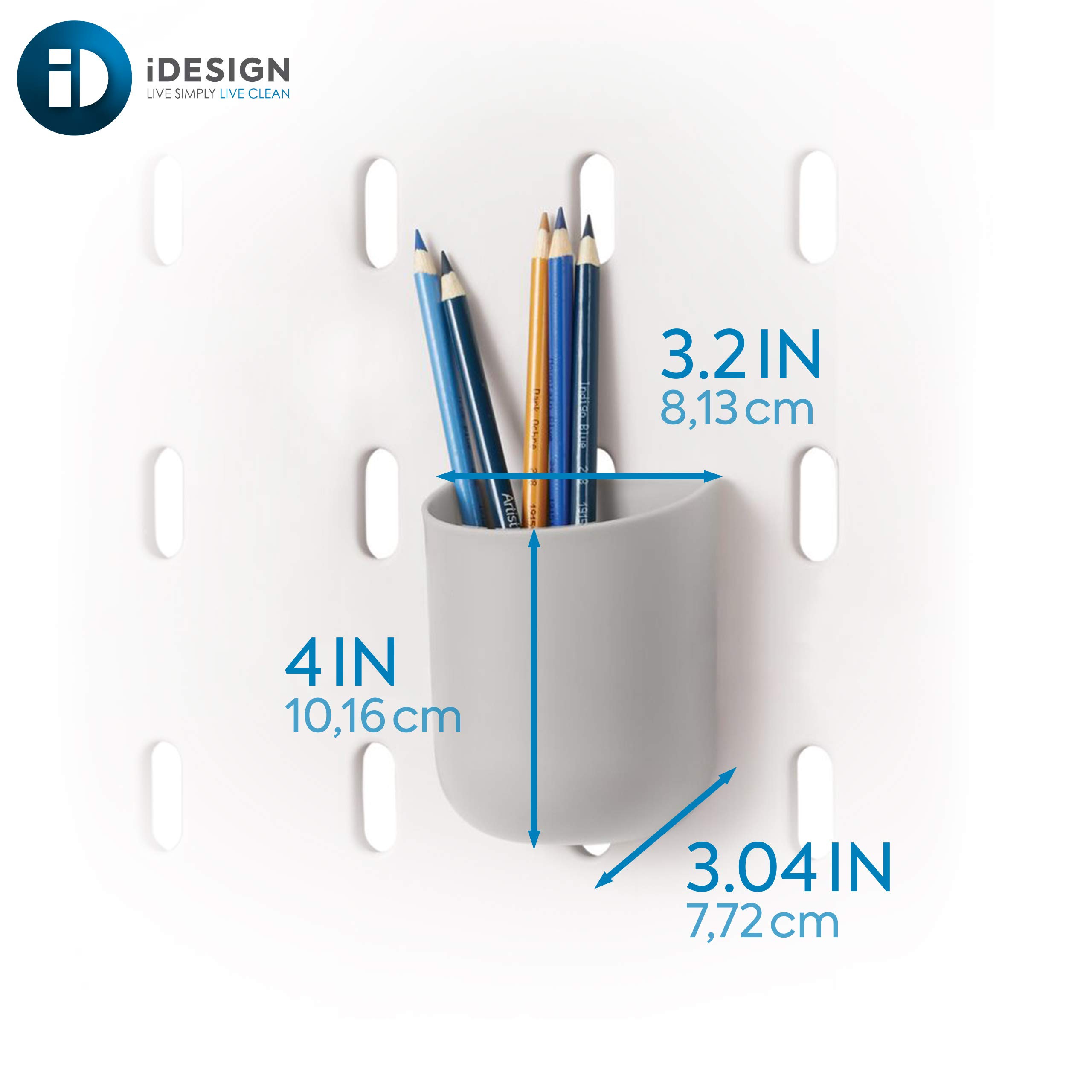 Portapenne In Metallo Con 2 Fori - Organizer Da Scrivania Moderno, Antiscivolo, Per Casa, Ufficio O Scuola, Nero - Foto 7