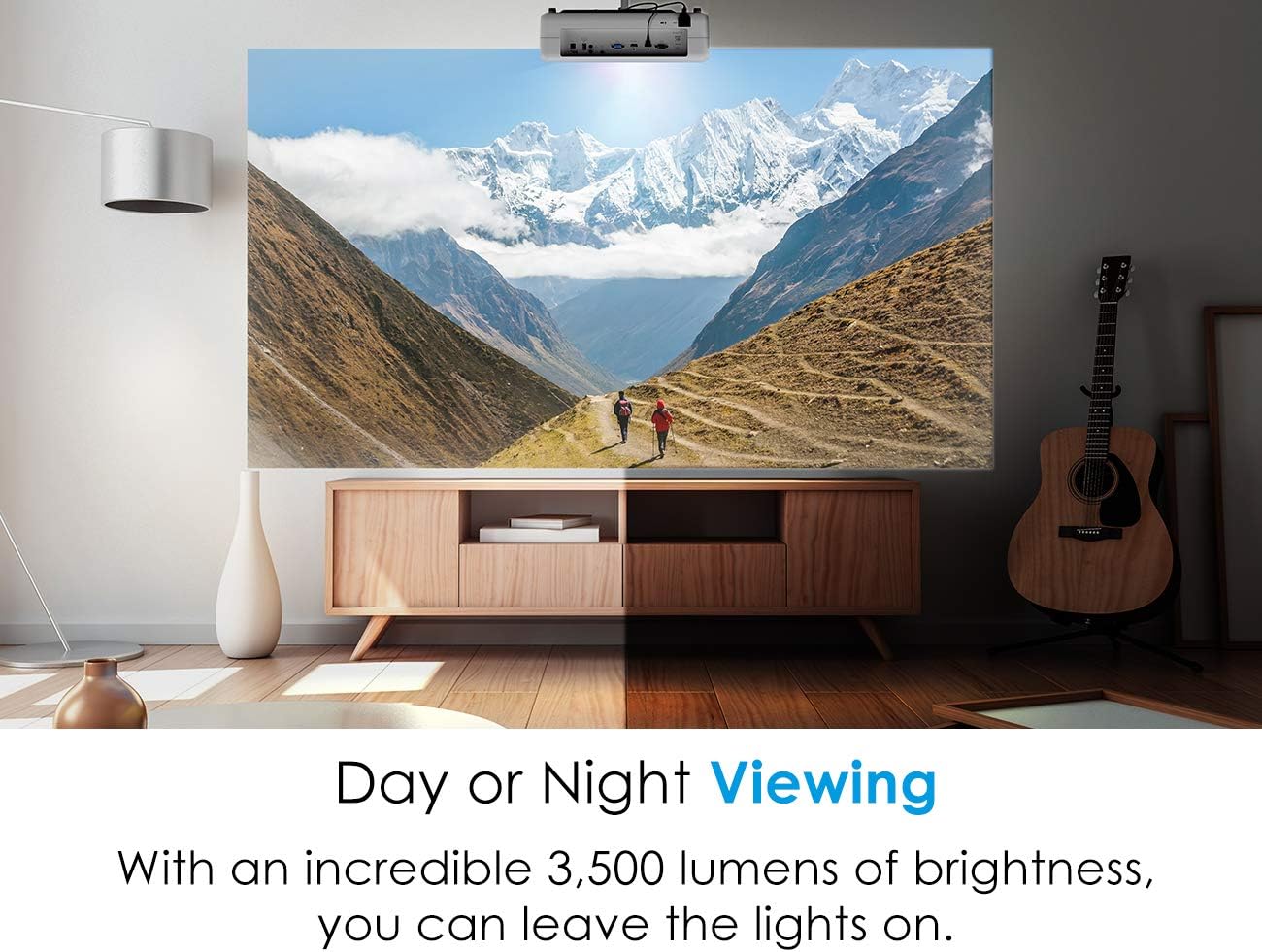 Gеt Sресіаl Prісе Optoma UHD52ALV Voice Assistant-Compatible DLP Projector for Lights-On Viewing, 3500 Lumen, 3840x2160