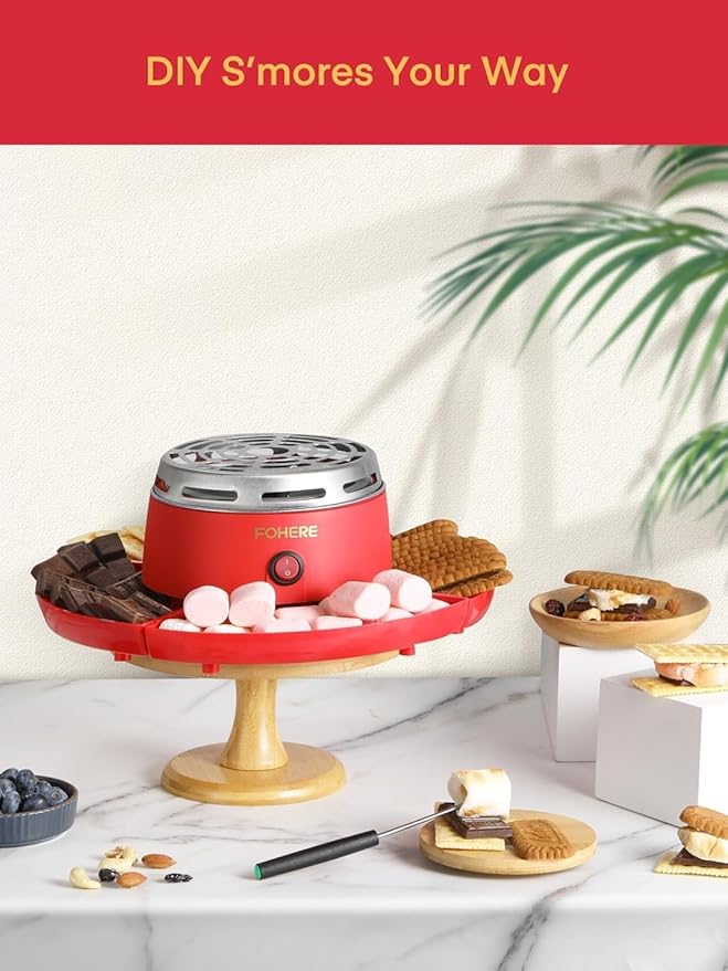 Máquina para S'mores FOHERE con 4 Bandejas y Tenedores miniatura 7