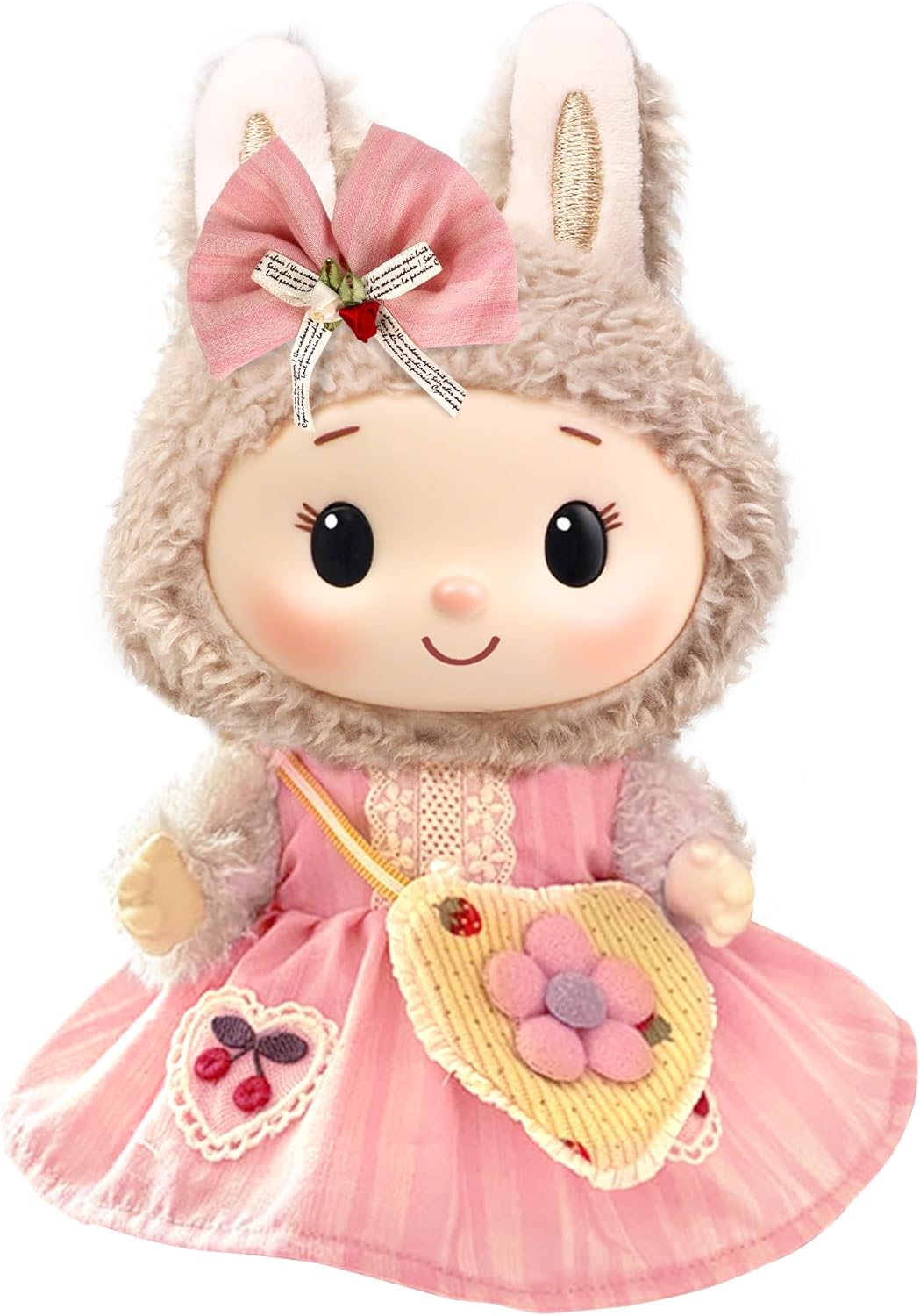 Clothes for Labubu Clothes Set (NO Doll) Fit 38cm Doll Clothes, Premium Outfit with Accessories, Pink Princess Dress