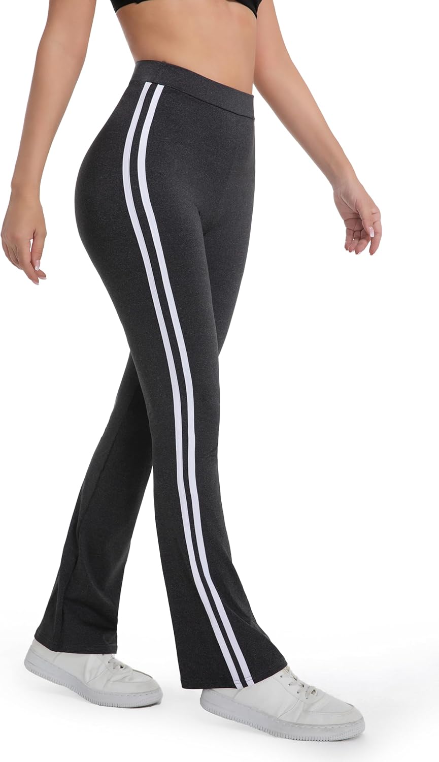 Flare Leggings for Women with Tummy Control, High Waisted Bootcut Wide Leg Yoga Workout Gym Pants - Image 5