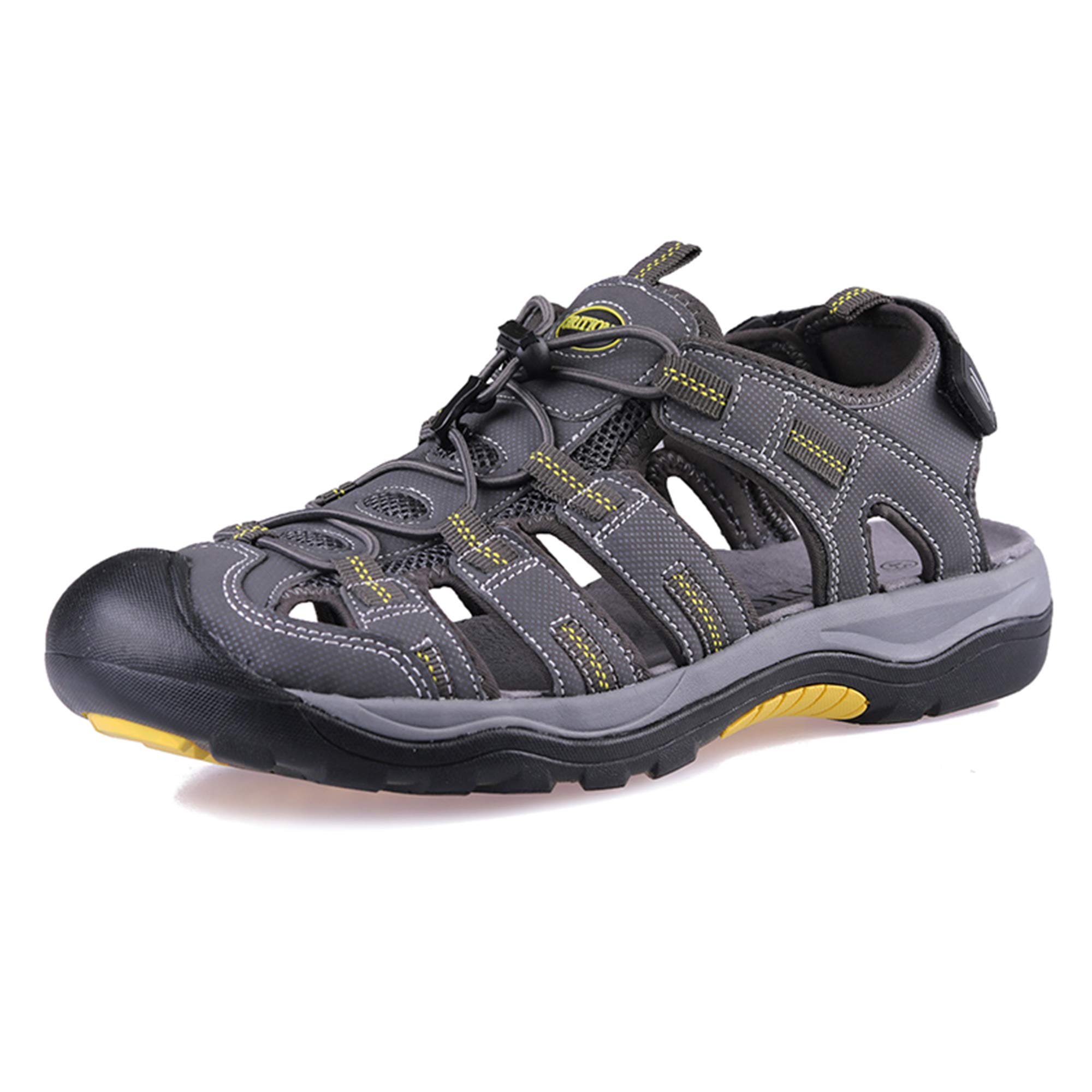 Sponsored Ad - GRITION Mens Closed Toe Sandals Outdoor Hiking Sport Water Shoes Waterproof Athletic Comfortable Beach Walk...