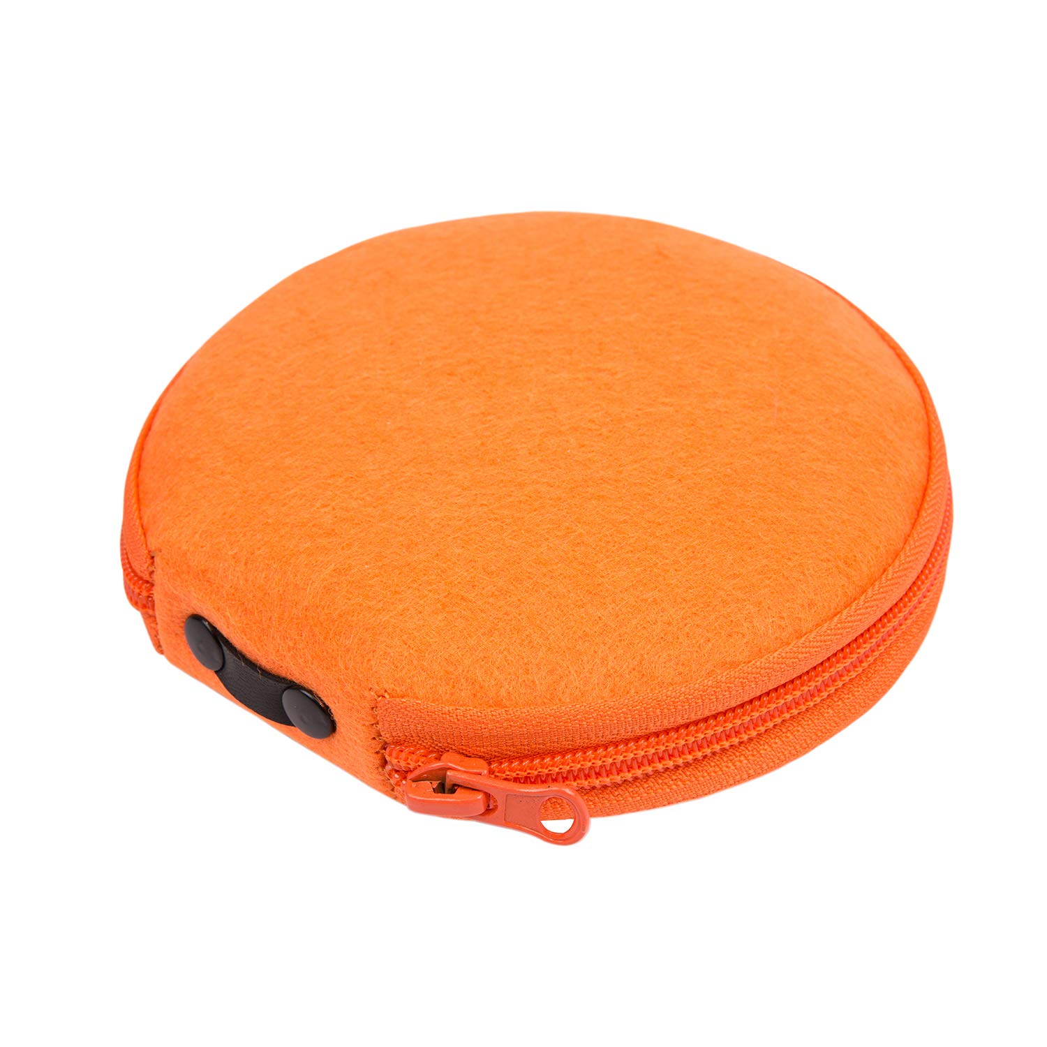 CD Case DVD Wallet Disc CD-ROM Racks Home Audio Accessories Media Storage Round Felt 20 Capacity Orange
