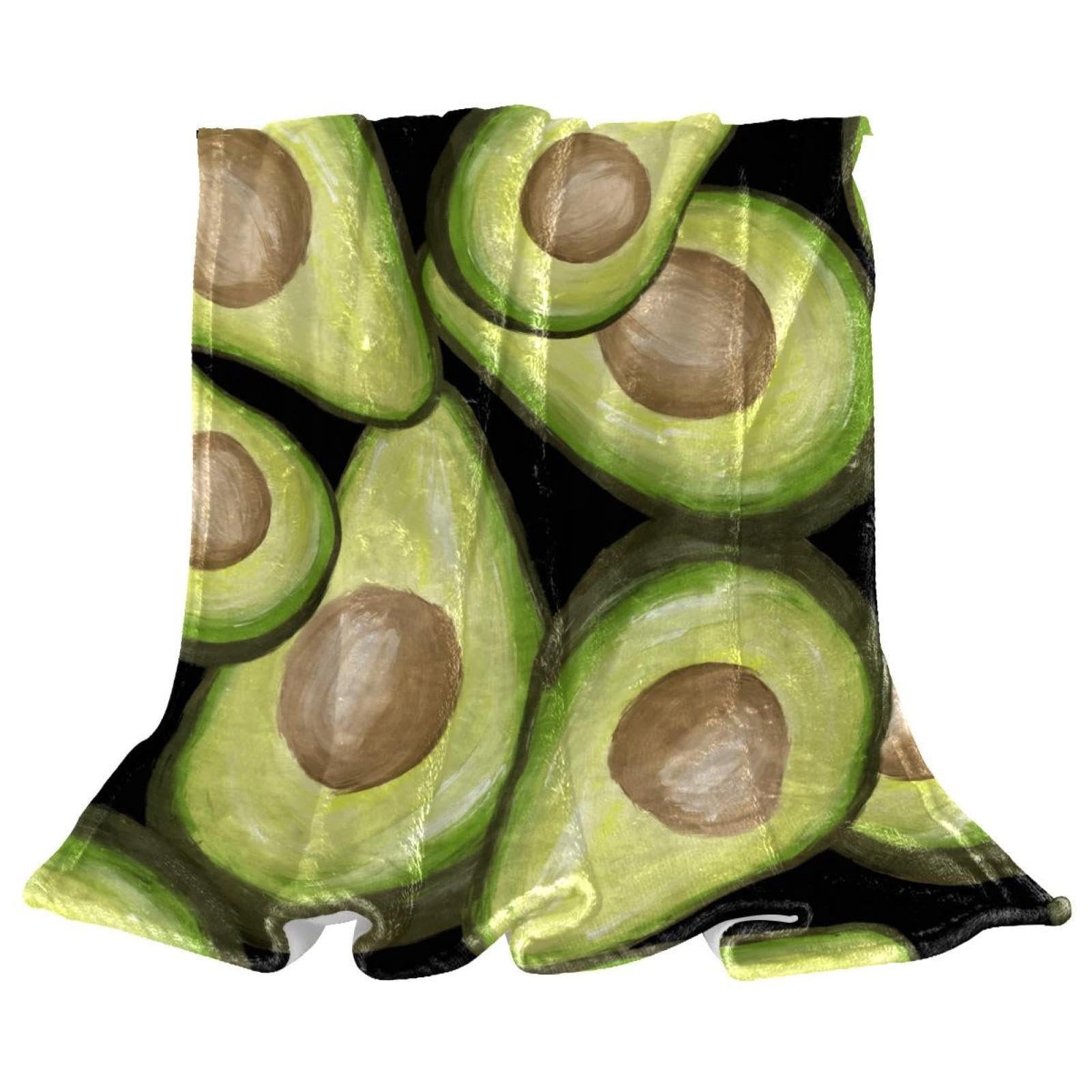 Couverture polaire plaid avocat, une idée de cadeau douce pour lit et canapé