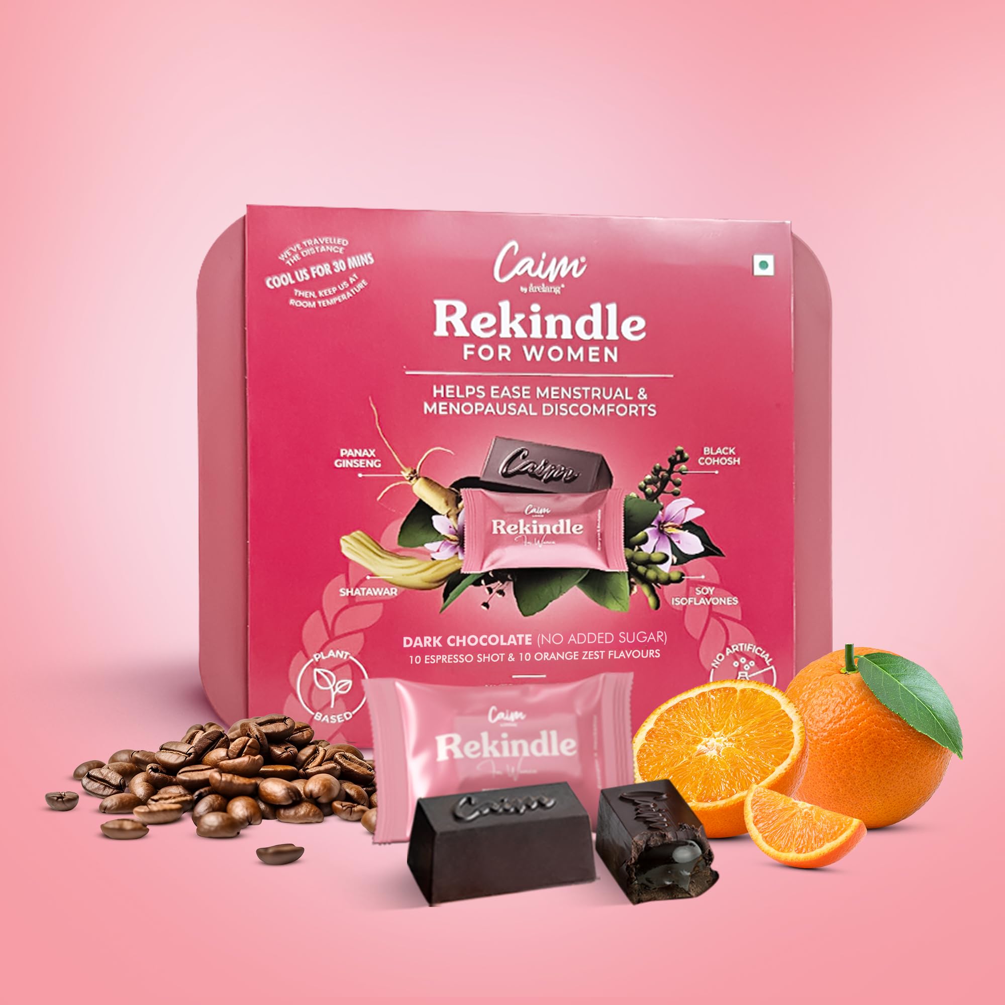 Caim by arelang | Rekindle for Women | Delicious Supplements For Hormonal Balance | Eases Menstrual Cramps | Effective in PMS, PCOS, Postpartum, Menopause Symptoms | Regulates Cycles | Mix Pack ( Orange + Espresso) | 1 x 20 pieces (300g) (B09ZYG2YT4) Amazon Price History, Amazon Price Tracker