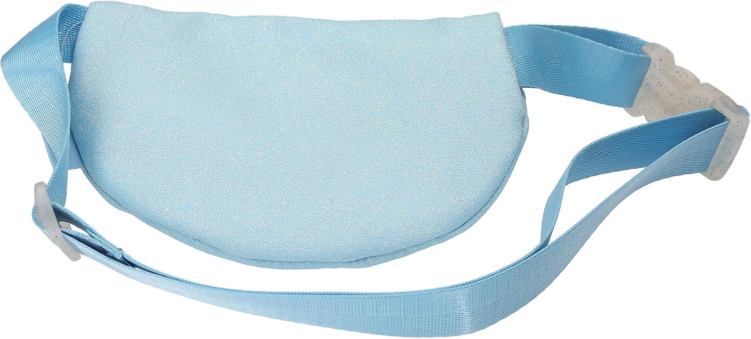 Depesche 14037 Ylvi Sugar Pop Small Cross Bag in Light Blue with Unicorn Motif and Glitter, Shoulder Bag with Adjustable Shoulder Strap