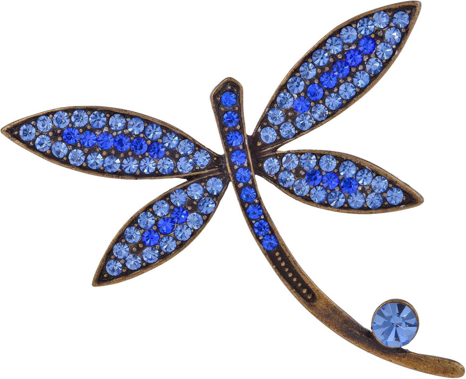 Lisa Hsieh Art Nouveau Inspired Rhinestone Dragonfly Pin Brooch
