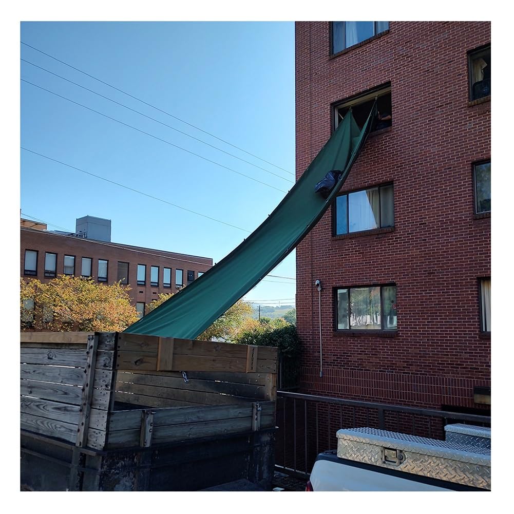 GLDYTVF Canvas Chute, Heavy-duty Tarpaulin - Temporary Construction Site Cargo Handling Chutes for Unloading in High-rise Buildings And Warehouses (45 Lb, 2x6 M)