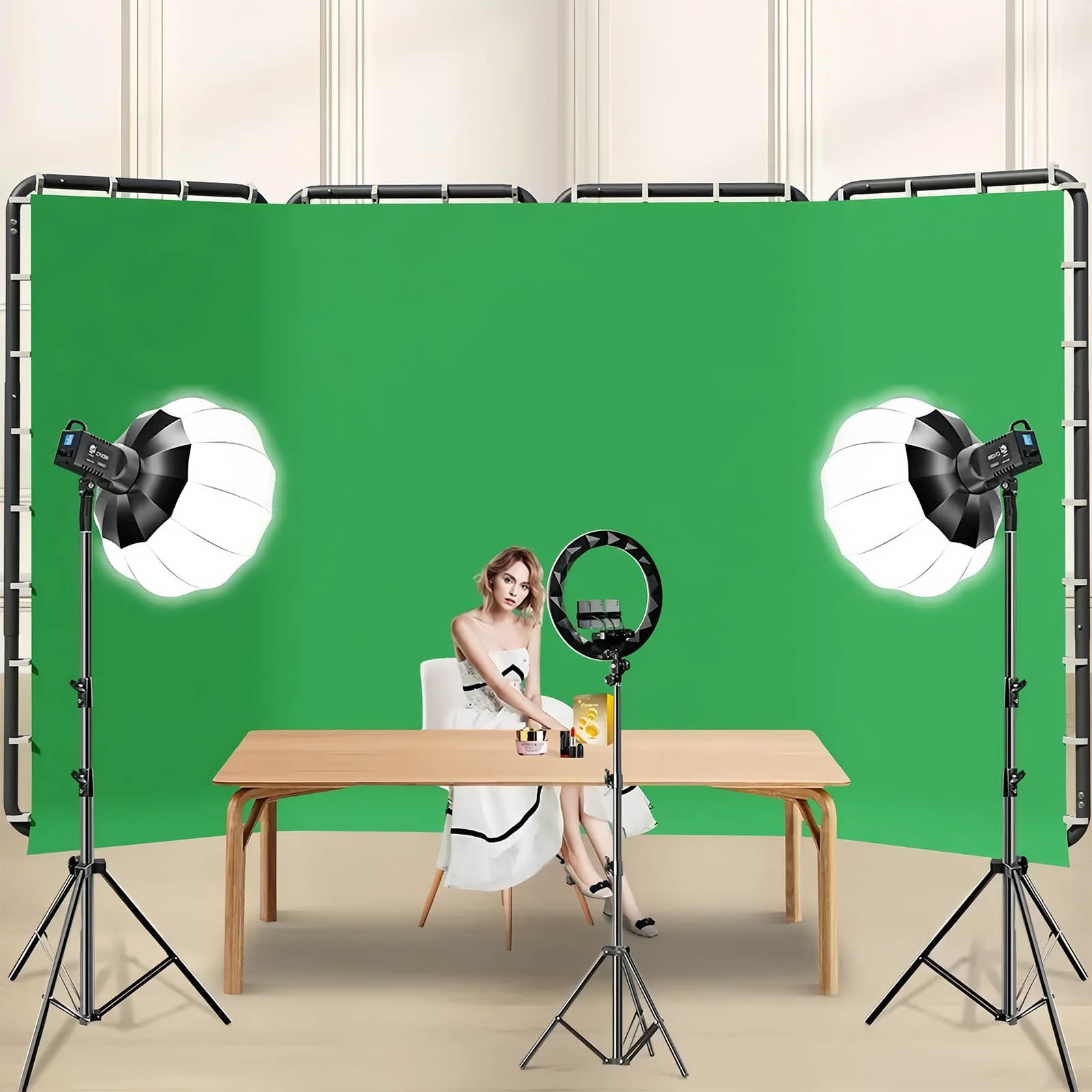 Grande schermo fotografico con sistema di supporto per la produzione professionale di foto e video