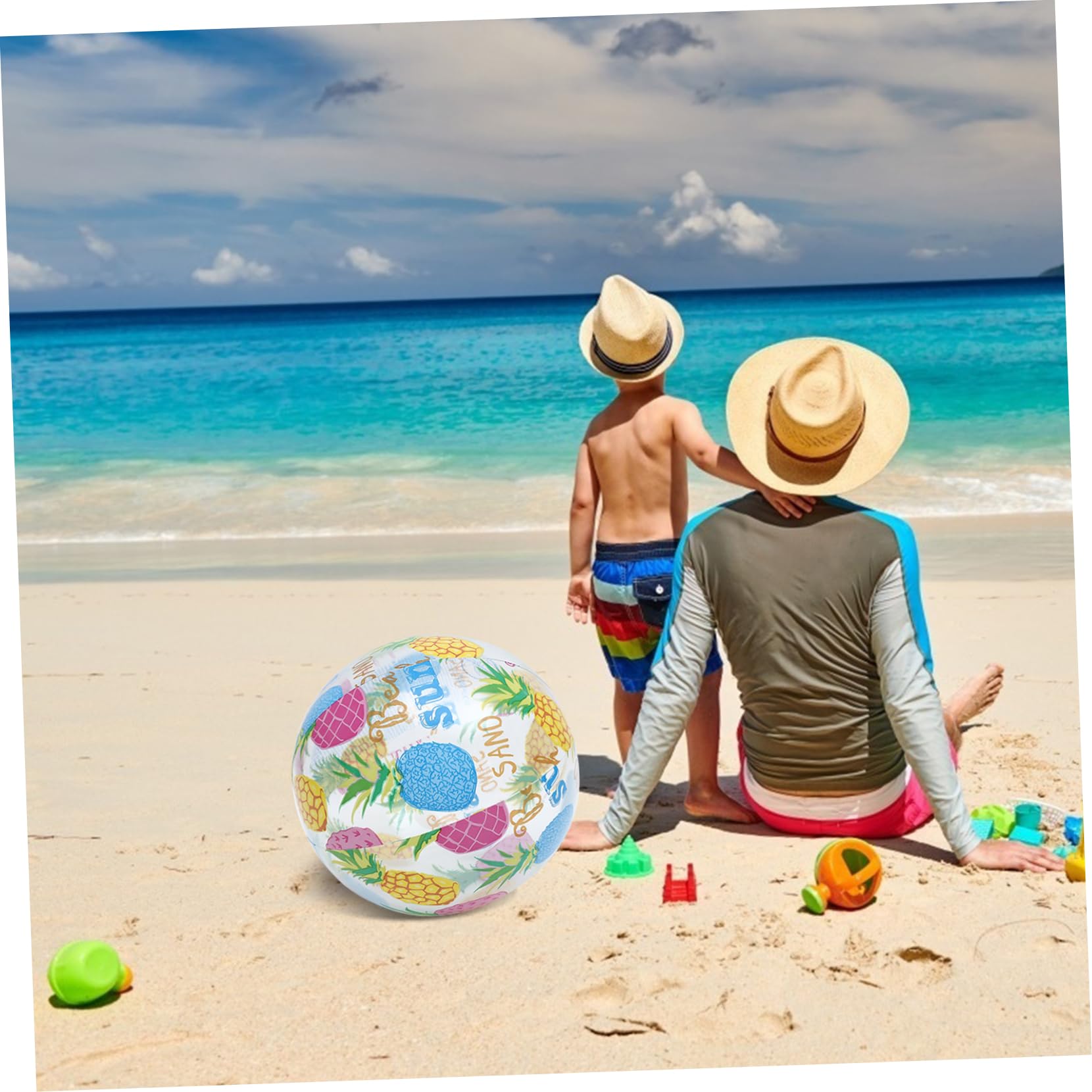 VICASKY 9 Piezas Pelota De Playa Animada Jugar Aire para Playa Inflable Criatura Marina Playa Clara Mini De Playa Pelota De Voleibol De Playa Inflar Pelota De Playa